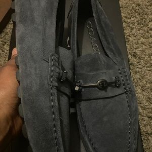 Men’s Blue Suede Coach Shoes